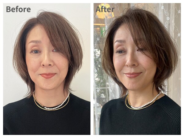 【スタイル2】フェイスラインも美しく！若見えボブスタイル