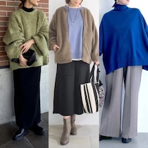 無難な黒コーデは卒業。50代、上品映え【カラーニット】はこう着る！