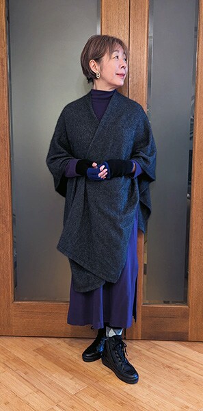 差し色チラ見せのスタイル