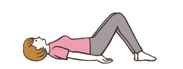 骨盤底筋トレーニング：仰向けで