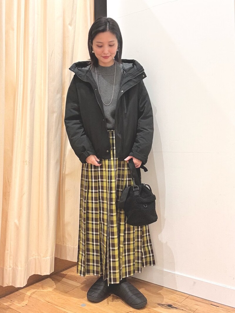 イエローのチェック柄をアクセントに