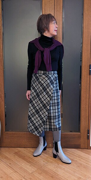 サイドゴアブーツのコーデ