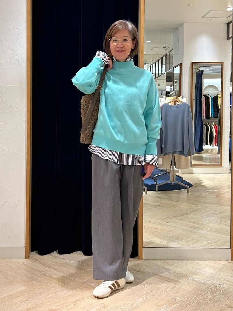 ミントグリーンで顔色も気分も明るく