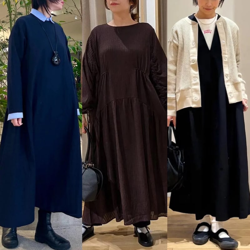 体型を拾わない!50代が劇的にスッキリ見える「大人のワンピース」正解コーデ