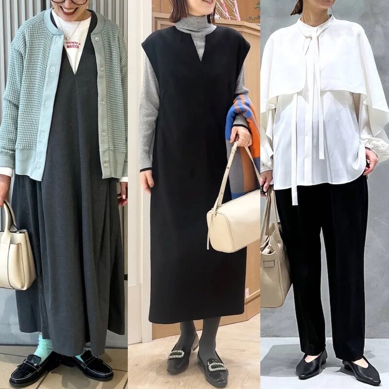 ヒールなしでもスタイルアップ！50代が春先まで頼れる「黒フラット靴」の正解