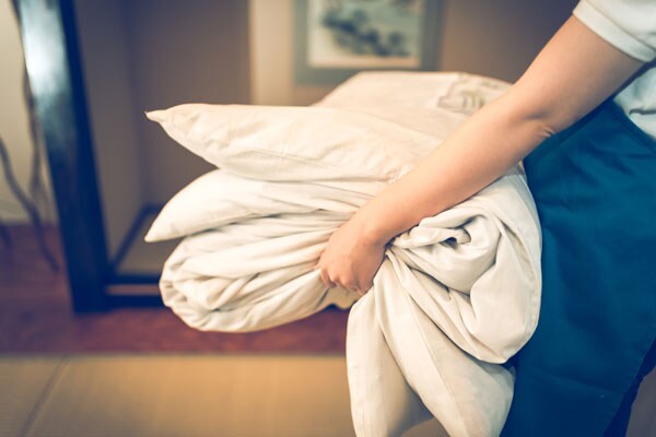 阿部さんの回答:寝具の処分は見極めてから「リユース」