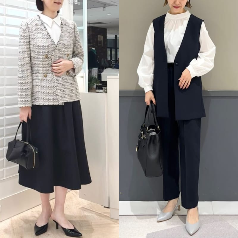 【50代ファッション】卒入学式に！ 普段使いのアイテムでOK「セミフォーマルコーデ」