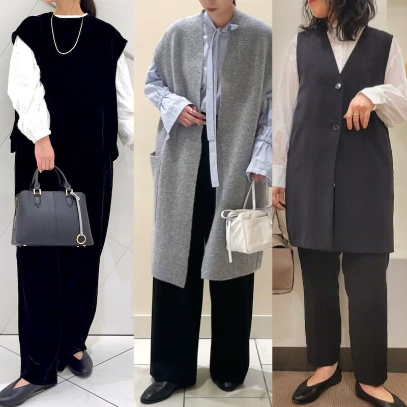 「ベスト」さえあれば体型は隠せる!3月の寒暖差を乗り切る50代着痩せ術