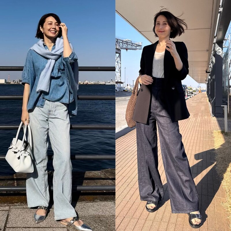 モデルharuko流！50代こそ素敵に見える大人の春デニムコーデ4選