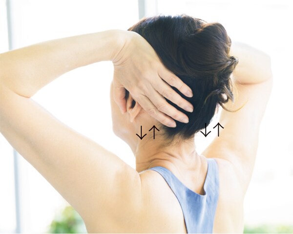 後頭骨周辺の筋肉をゆるめる