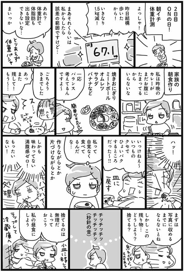 ONの日2日目！8時間以内に食べるって難しい？