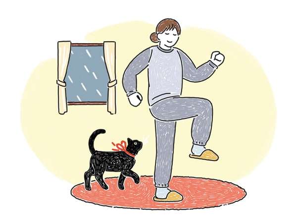 Q5．雨が降って歩けない