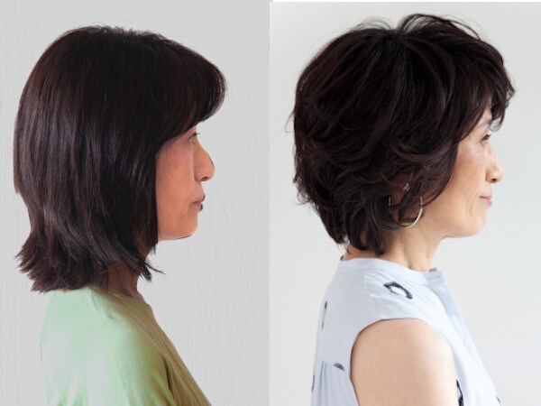 イメチェンビフォーアフター（サイド）：高橋佐恵子さん（62歳）