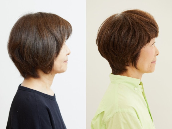 イメチェンビフォーアフター（サイド）：土屋文子さん（64歳）
