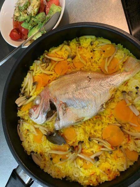 おいしく養生ごはん【桜鯛のサフランライス】