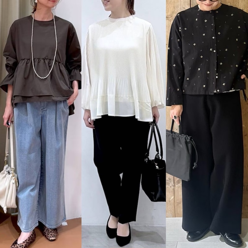 急なランチ会に何着る?50代が1枚でサマになる「春の着痩せブラウス」