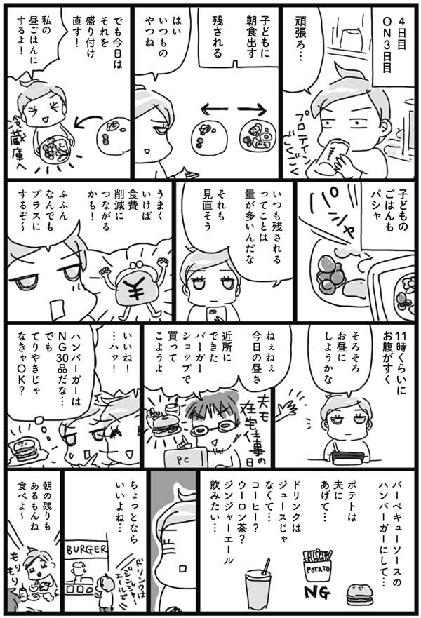 ONの日3日目！NG食品を避けるだけでは満たされない……