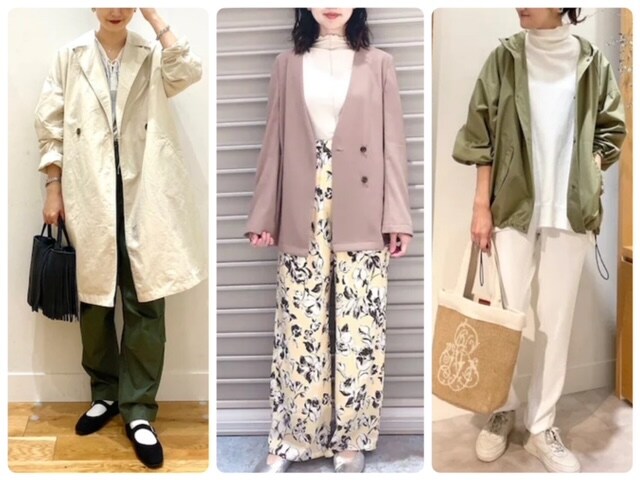 寒暖差のはげしい季節に！春の薄軽アウターコーデ4選【50代ファッション】
