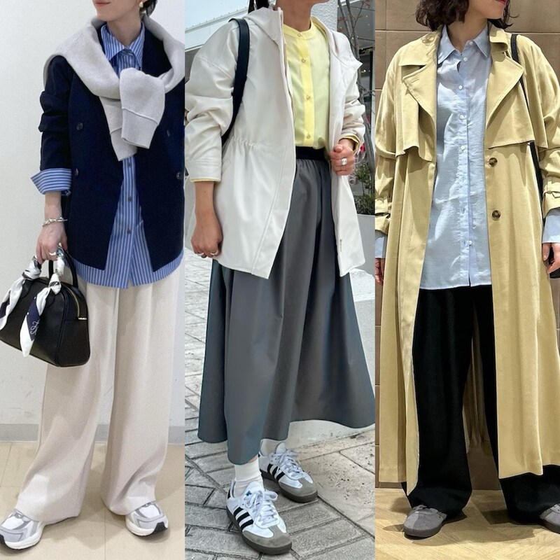 【50代コーデ】スニーカーで作る、大人のきれいめカジュアルコーデ！ 通勤にもOK