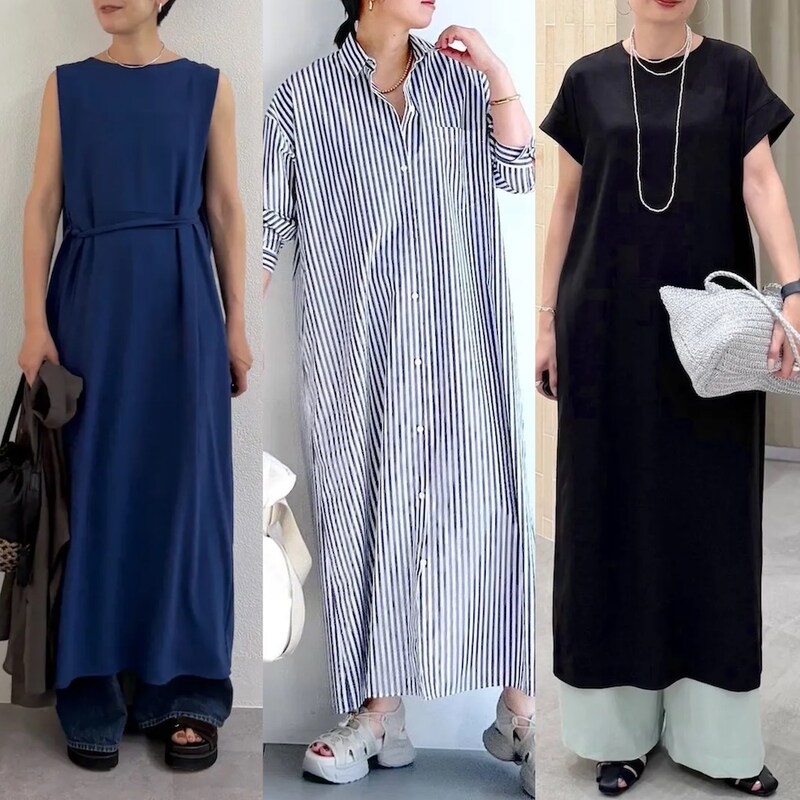 ゆったり着られて体型カバーも!50代がおしゃれに見える「ワンピース」
