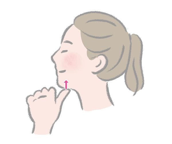 【唾液力アップ対策1】あご押しで唾液腺を刺激する