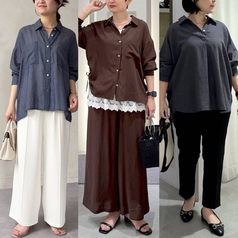 体型カバーも涼しさも！50代が品よく垢抜ける「初夏の最旬シャツ」4選