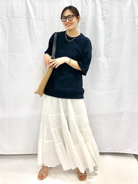 【GU】軽くて涼しい「ティアードフレアスカート」