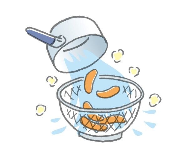 習慣4:「下ゆで」と「ゆでこぼし」で添加物を落とす