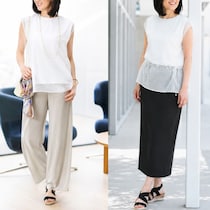 【50代】夏旅はセットアップが快適！4枚で着回す2泊3日の上品旅スタイル