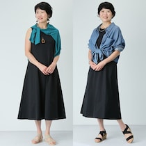 【ユニクロ】これ同じ黒ワンピって信じられる？マンネリ服が「羽織り」ひとつで劇的イメチェン