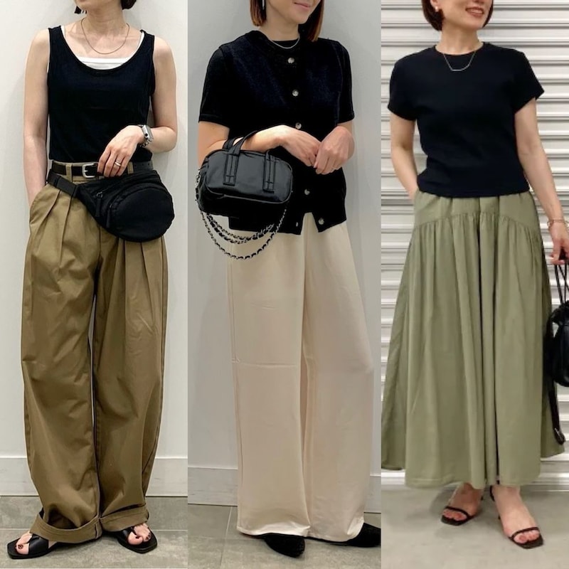 【ユニクロ・GU】50代、ボトムスに迷ったら!3990円以下スカート&パンツ