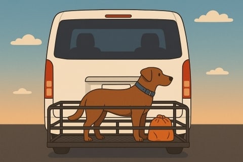 「虐待だ」車外のカーゴキャリアに「犬」を載せた走行が物議、警察の回答は？