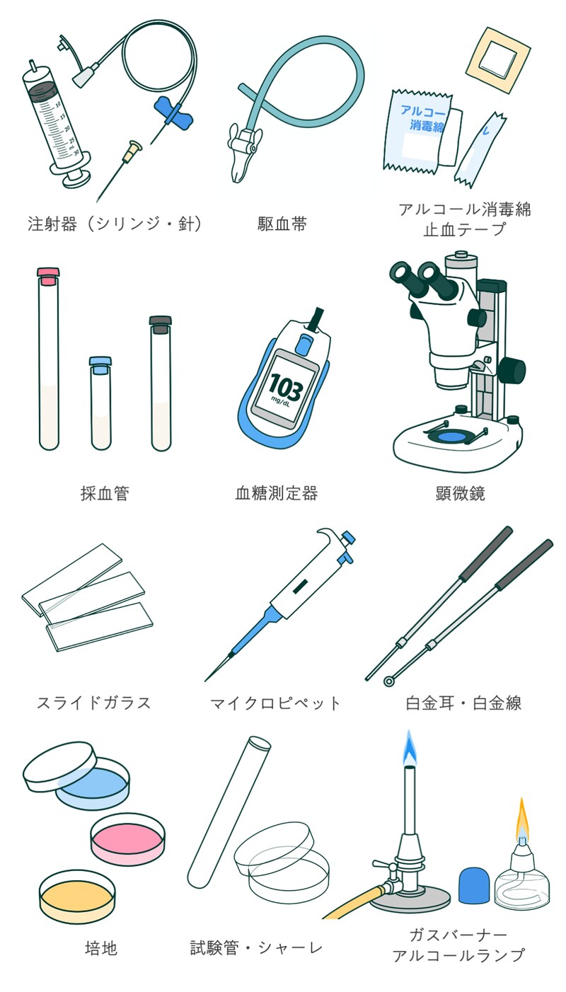 臨床検査技師が検体検査で使う道具