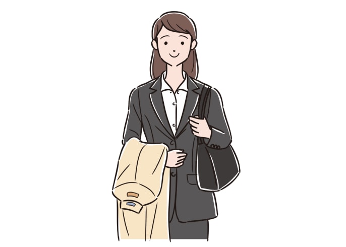 コートは建物に入る前に脱ぐ(イラスト:太中トシヤ)