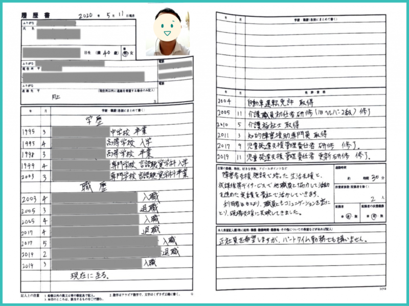 児童指導員 42歳男性の履歴書