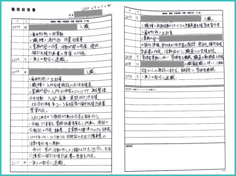 児童指導員 42歳男性の職務経歴書