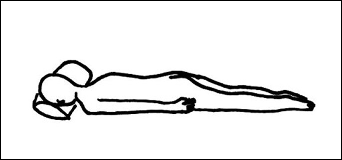 腹臥位(ふくがい)