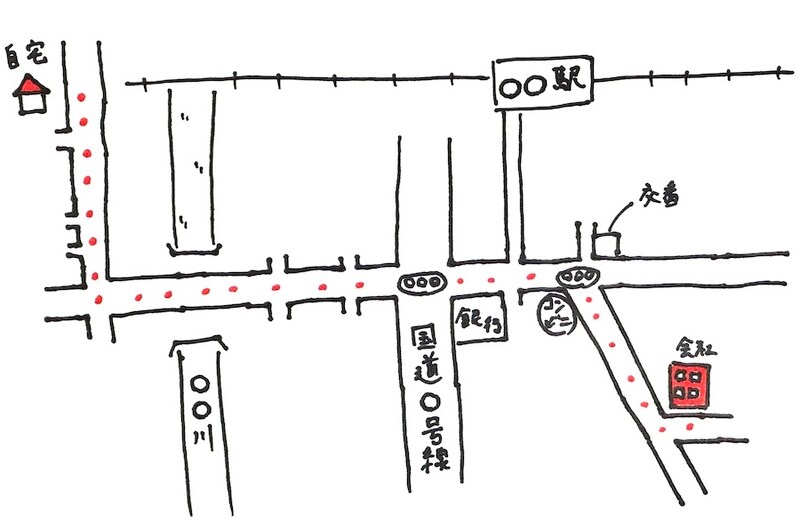 手書き地図のイメージ