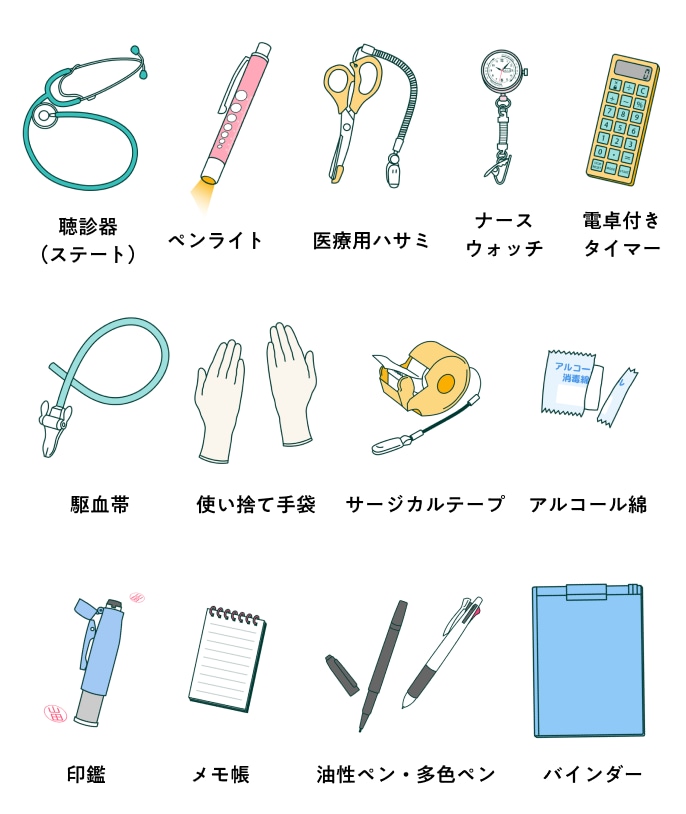 看護師の仕事道具