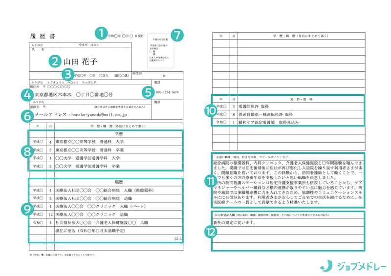 看護師の履歴書の書き方｜病院への志望動機や封筒マナーも見本・例文つきで解説！