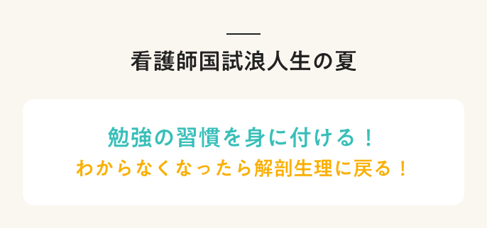 看護師国試浪人生の夏