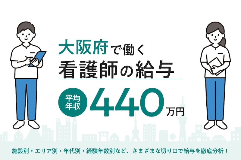 【2026年5月】大阪府で働く看護師の給料は？市区・施設・年代別の月収・年収を徹底解説