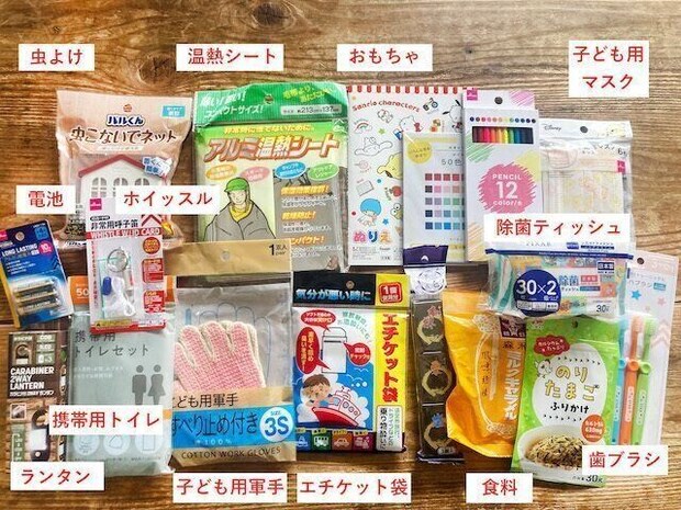 子ども用防災リュックの中身
