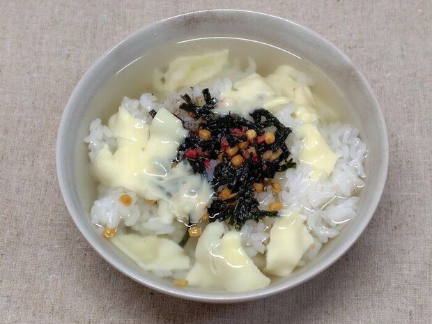 チーズ茶漬け完成