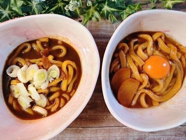 【カルディ】麺入りだよ!レンジで温めるだけで本格的な味わいの「カレーうどんと味噌煮込みうどん」