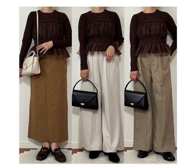 【しまむら】1,639円のチュールドッキングニットは着るだけでコーデが決まる！