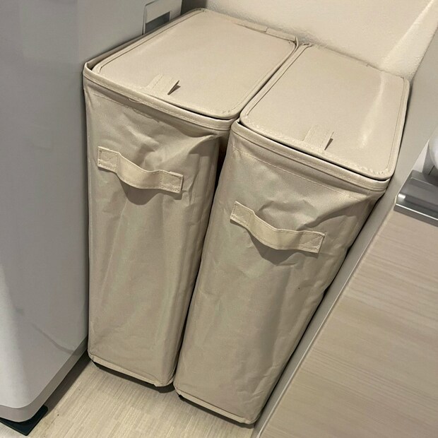 【ニトリ】隙間にピッタリ!洗濯物がスッキリまとまる蓋つきランドリーボックス!