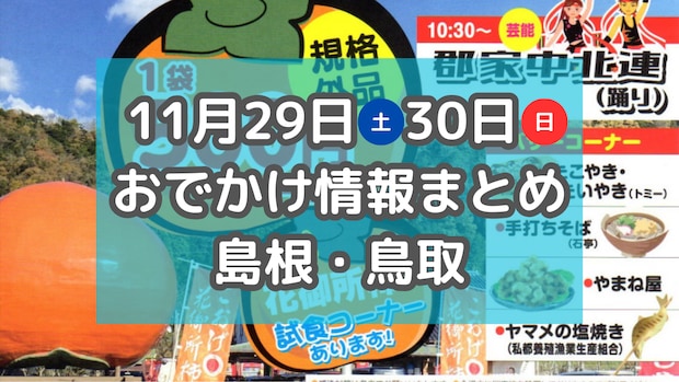 旬の柿が試食できる柿フェアやマルシェ、イルミネーションイベントも!11月29日・30日週末おでかけ情報【島根・鳥取】