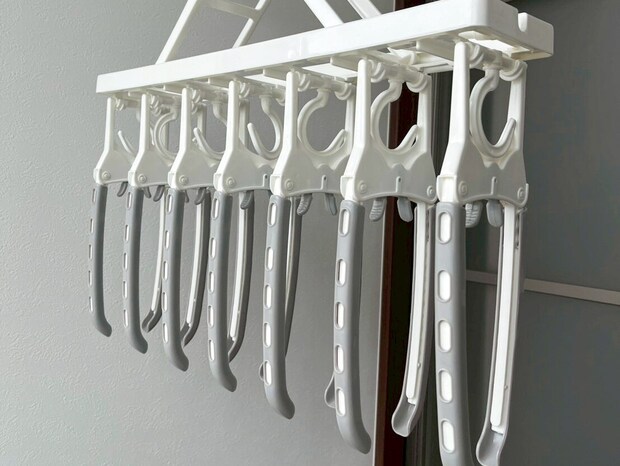 【カインズ】洗濯干しが大幅時短！ワンタッチでアームが広がる7連ハンガーが激おススメです！