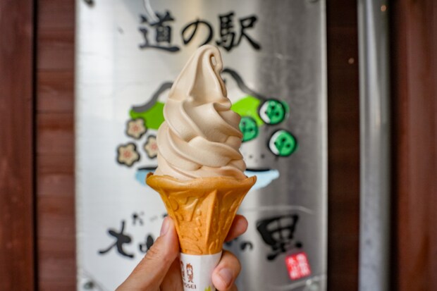 【道の駅 大山恵みの里】濃厚ミルクティー味のご当地ソフトクリームが楽しめる｜鳥取県大山町